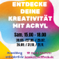 30.05. / 27.06. / 25.07. / 26.09. / 31.10. / 21.11. Kreativ