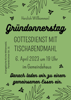 Gründonnerstag